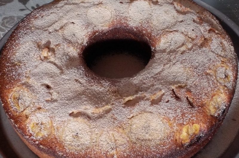 Bolo de Banana com Canela